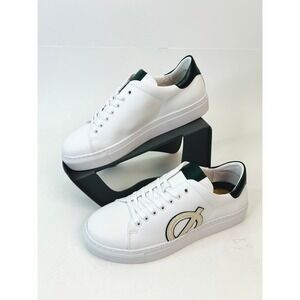 Loci Origin Vegan Leather Sneakers White Green Cream LC-009-065-39 Womens Size 8